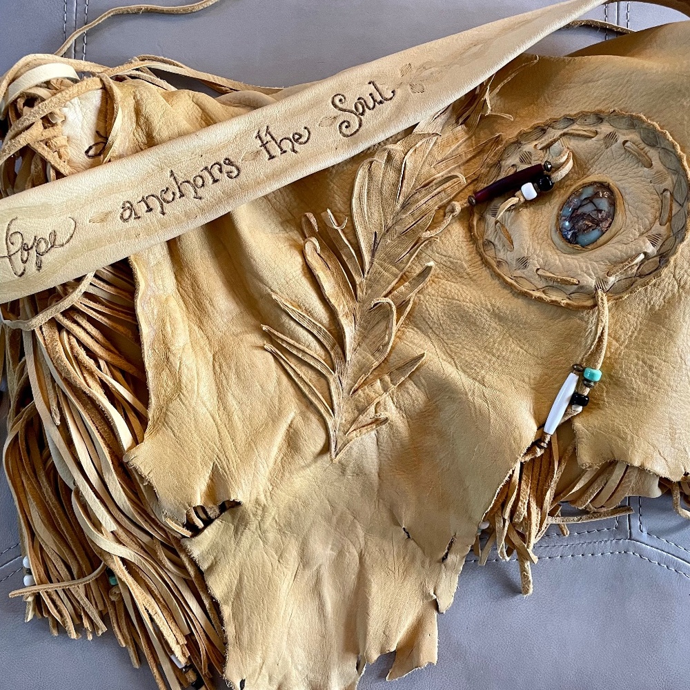 Custom Leather Fringe Crossbody Bag